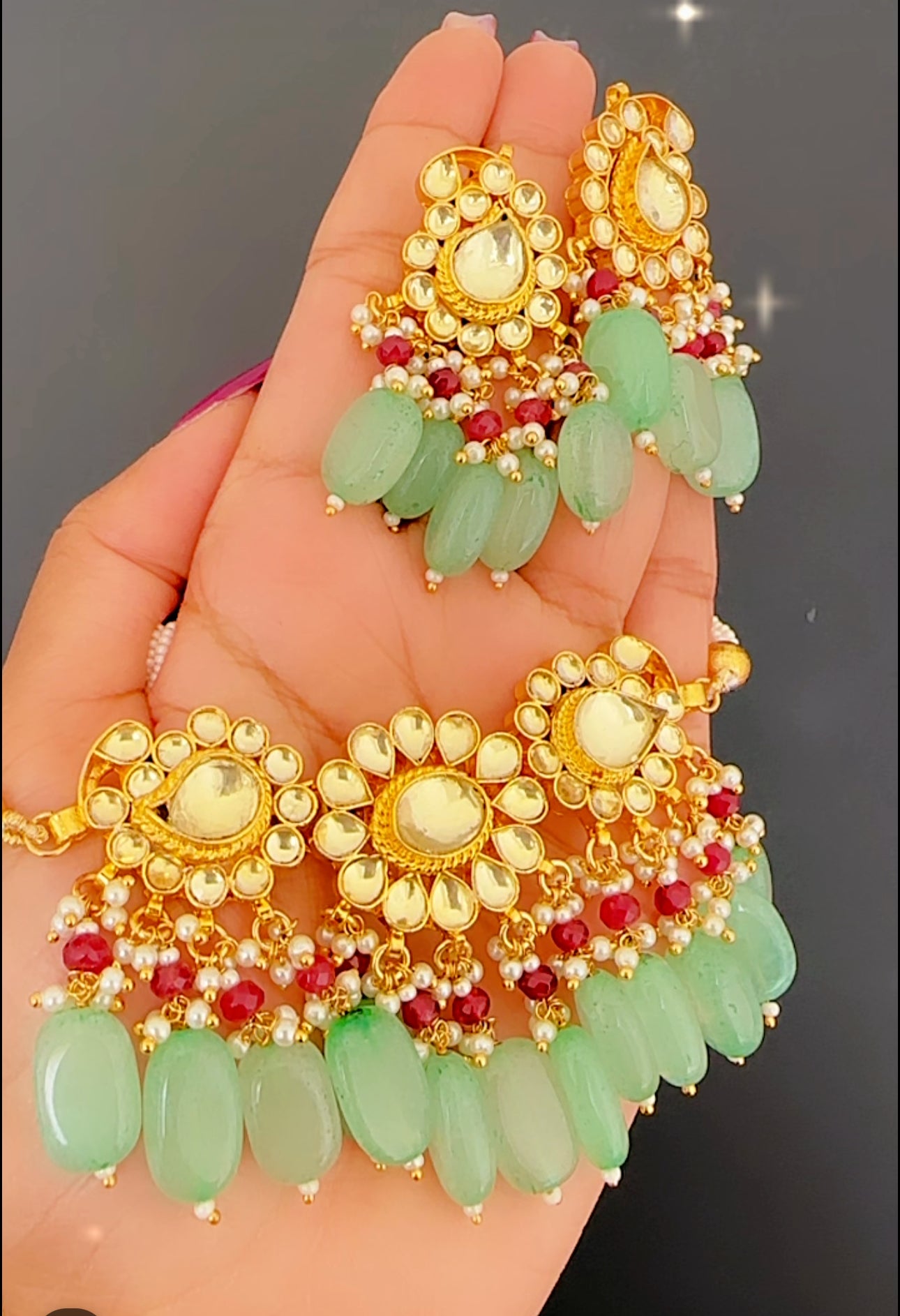 Pachi kundan choker set