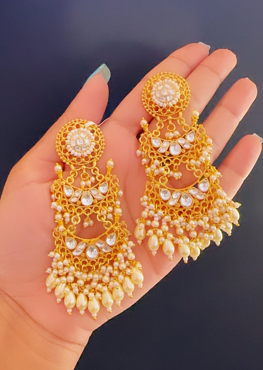 Pachi kundan earrings