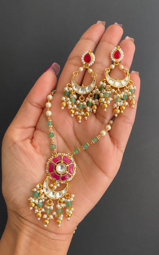 Pachi kundan Pendant set