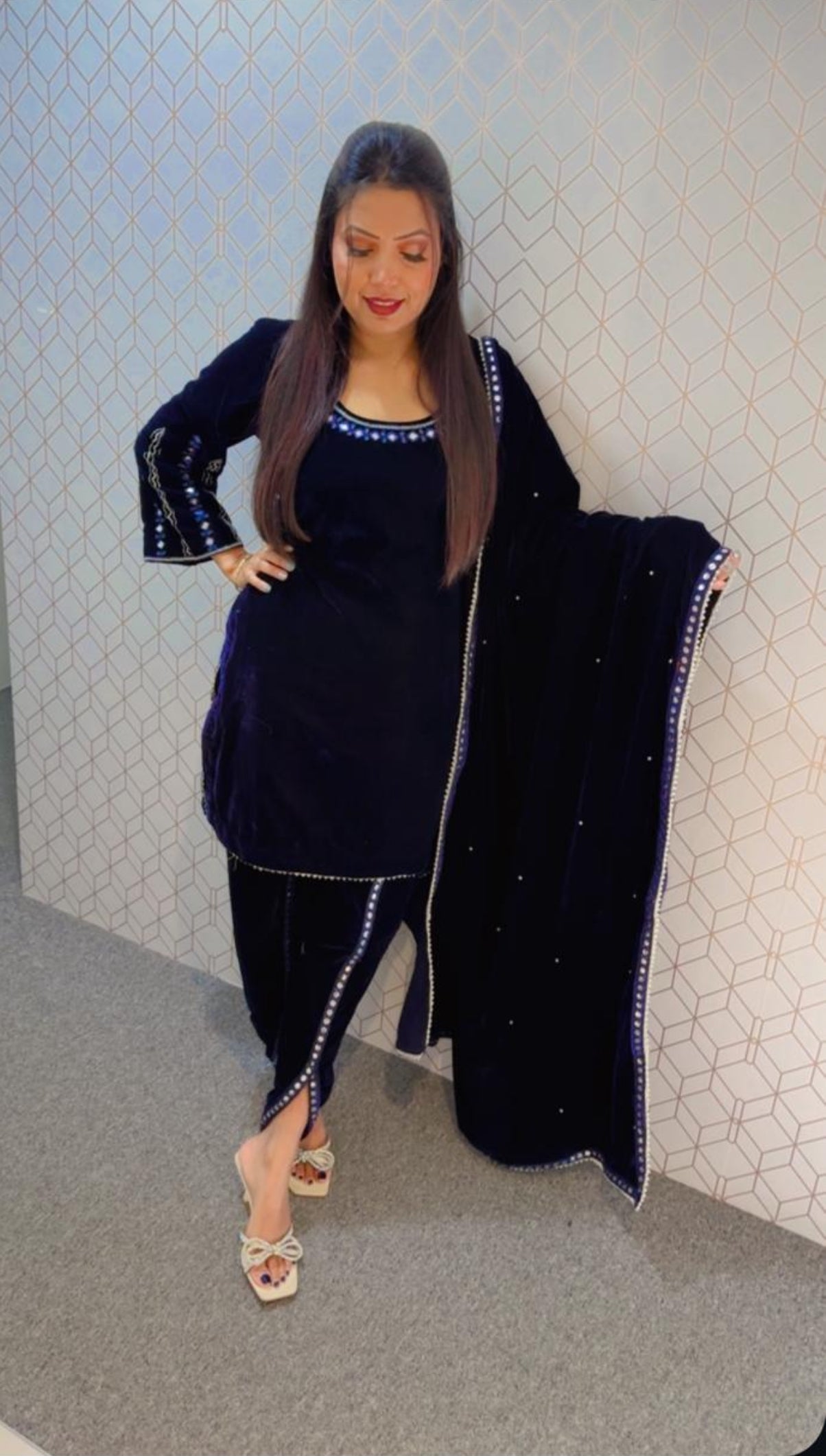 Velvet suit