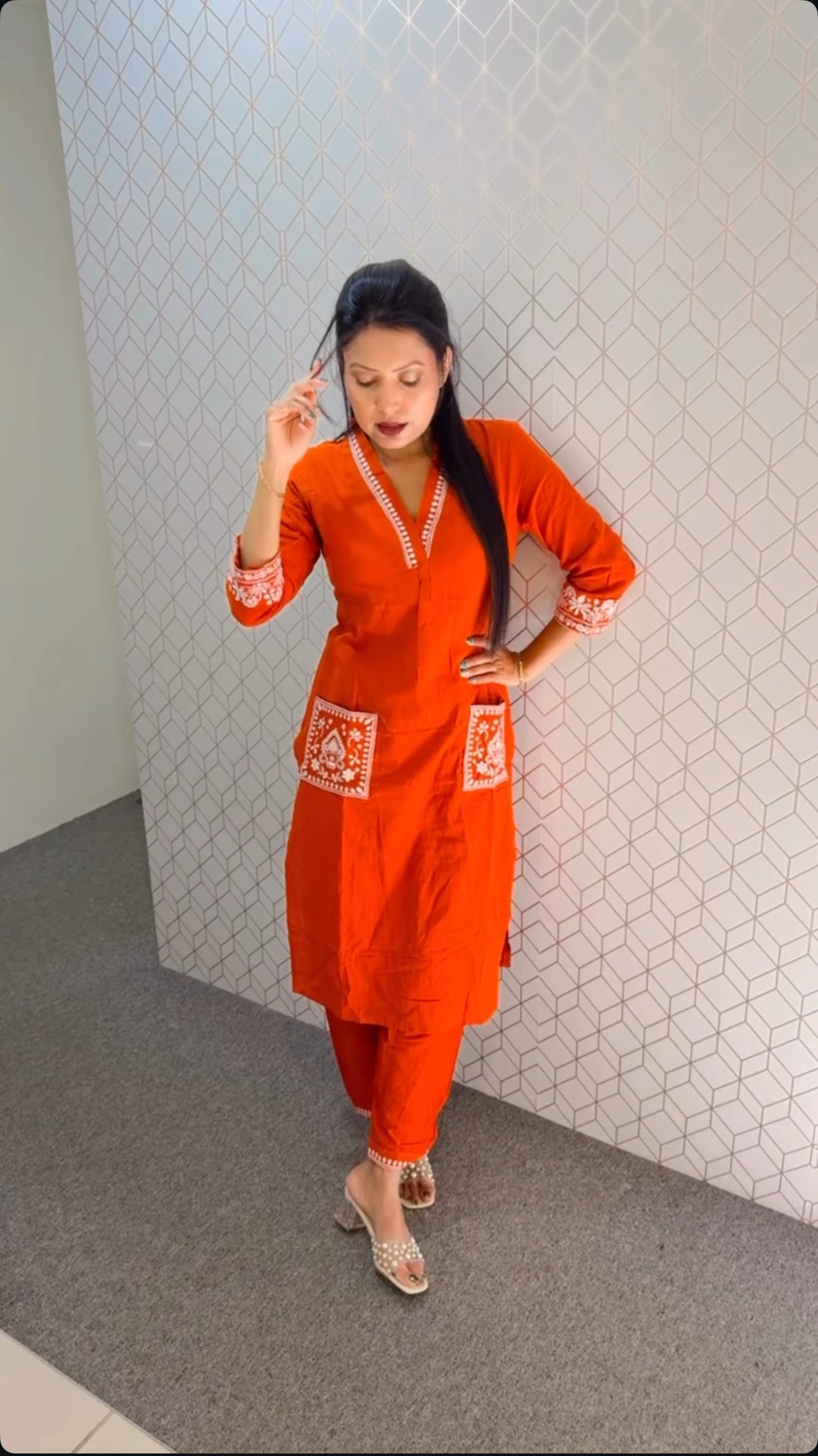 Co ord set in cotton flex