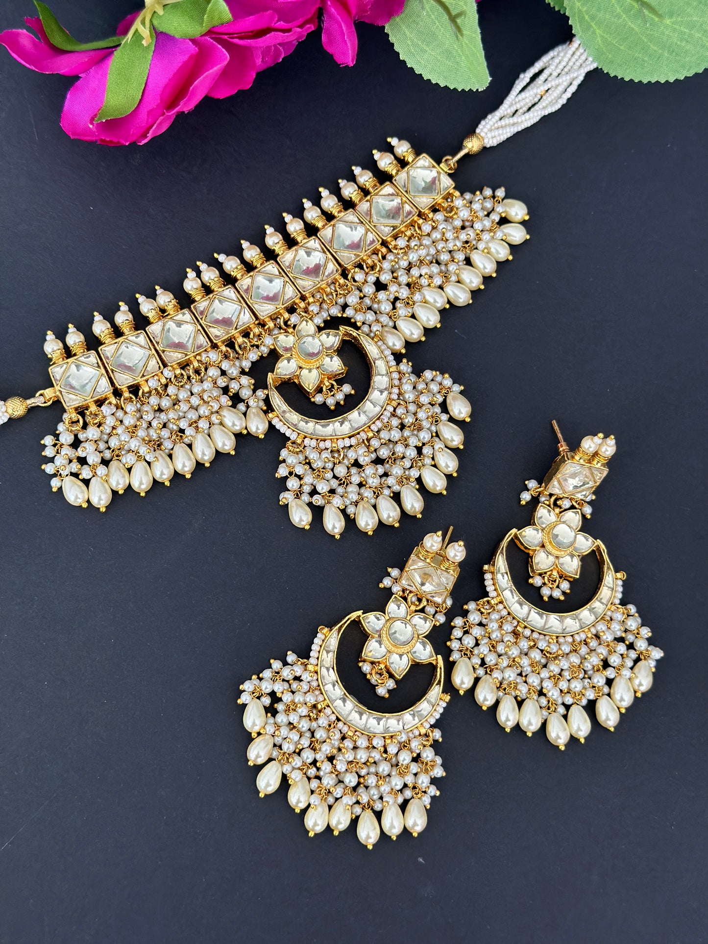 Pachi kundan choker set