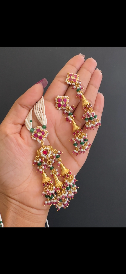 Pachi kundan pendant set