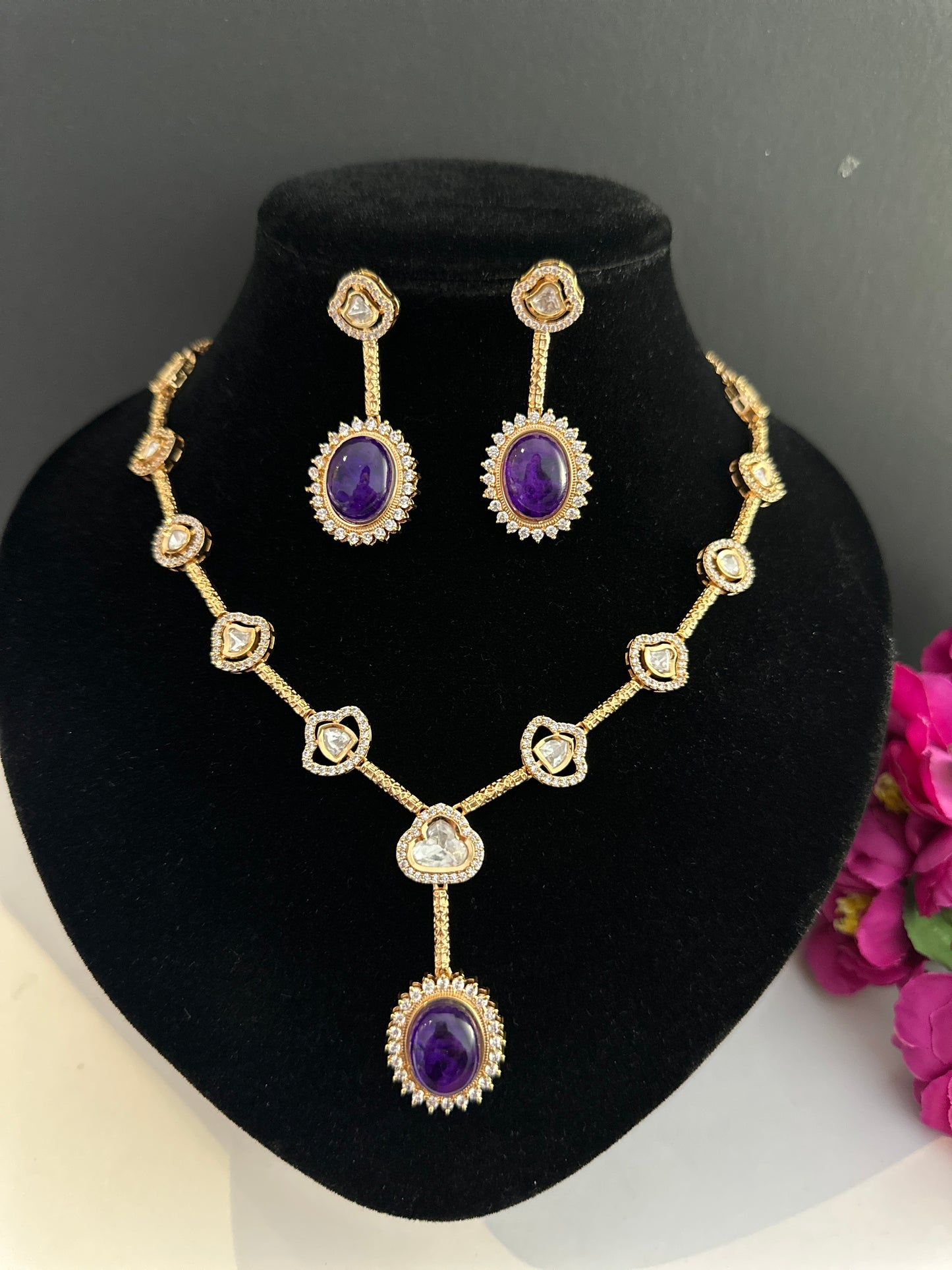 Uncut Necklace Purple