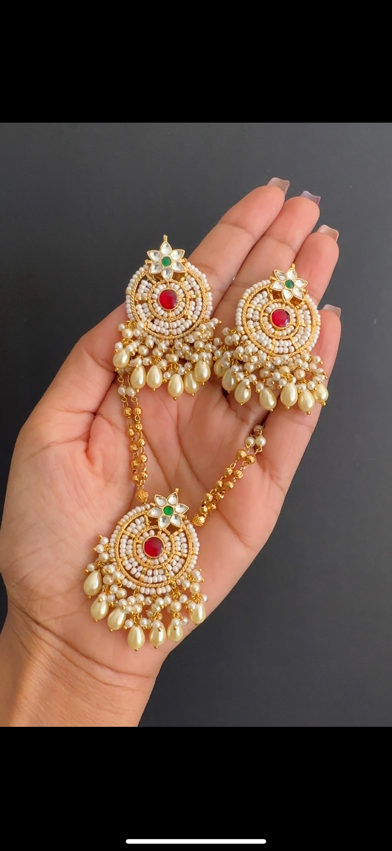 Pachi kundan pendant set