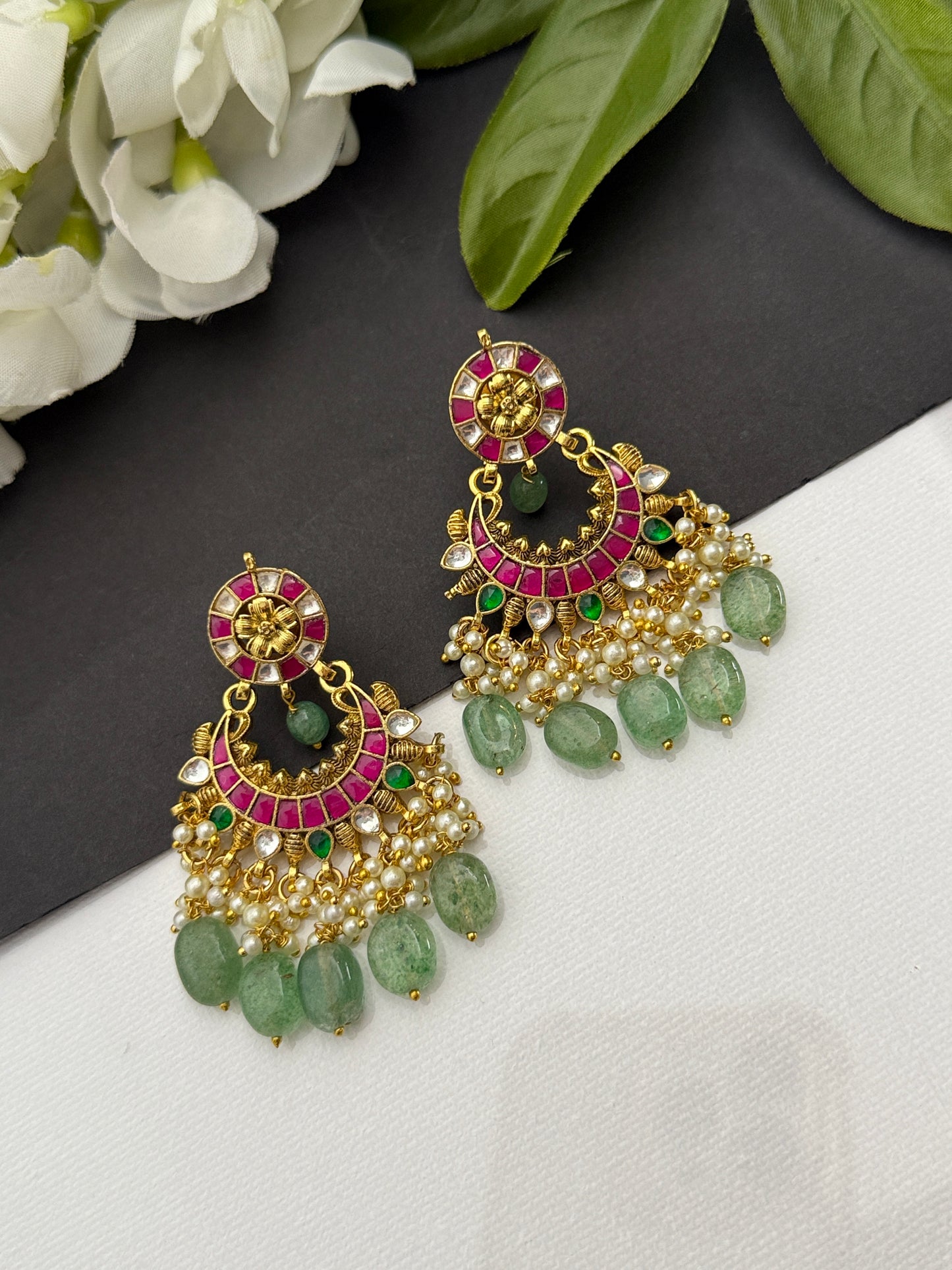 Pachi kundan earrings