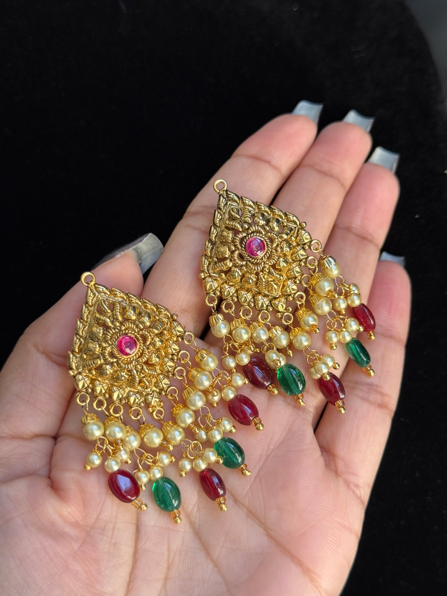 Gold look earrings