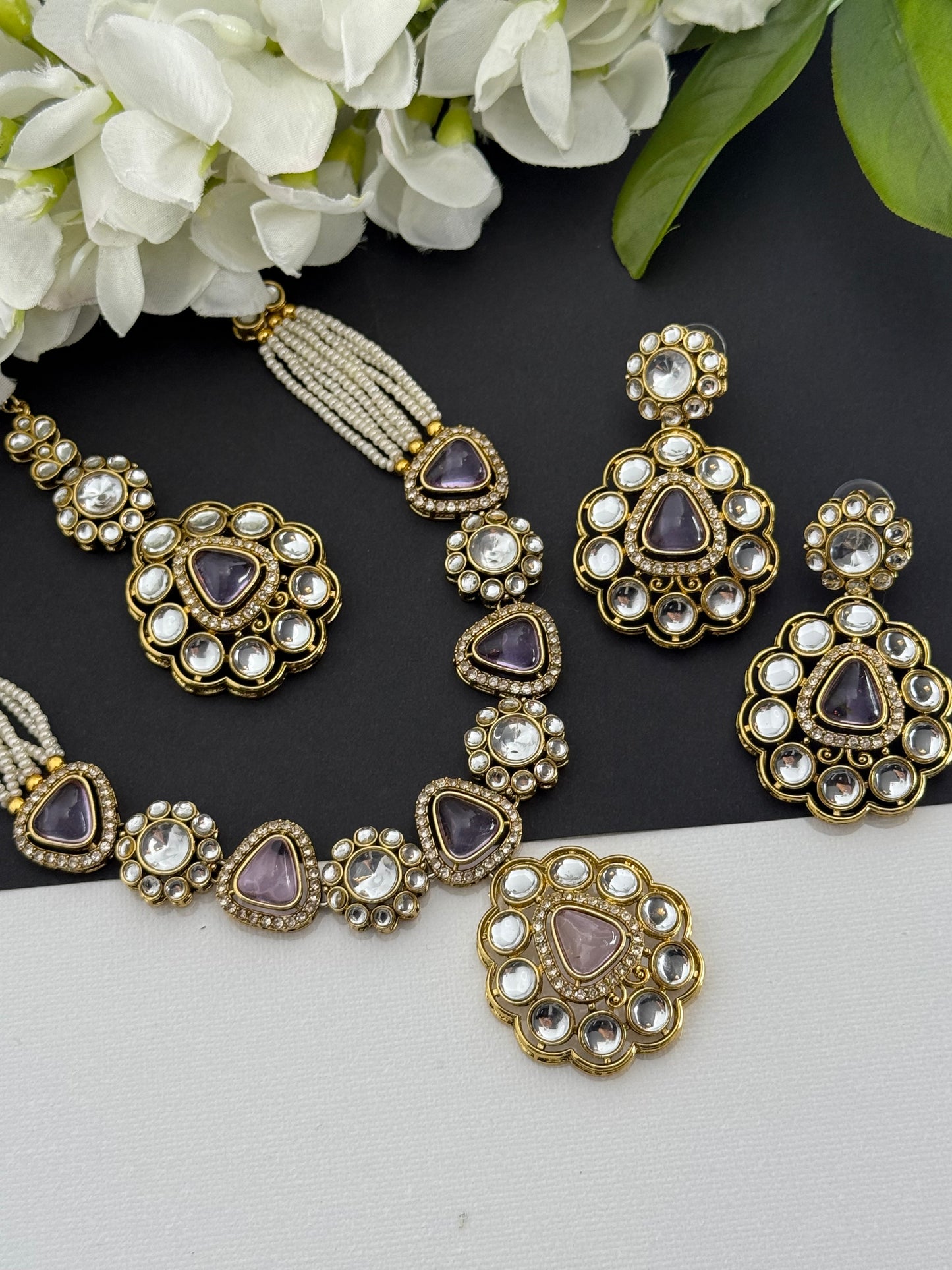 Kundan necklace set