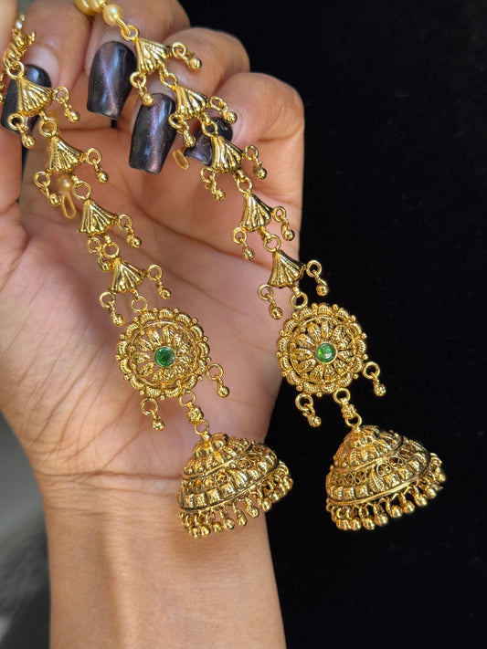 Gold look jhumka