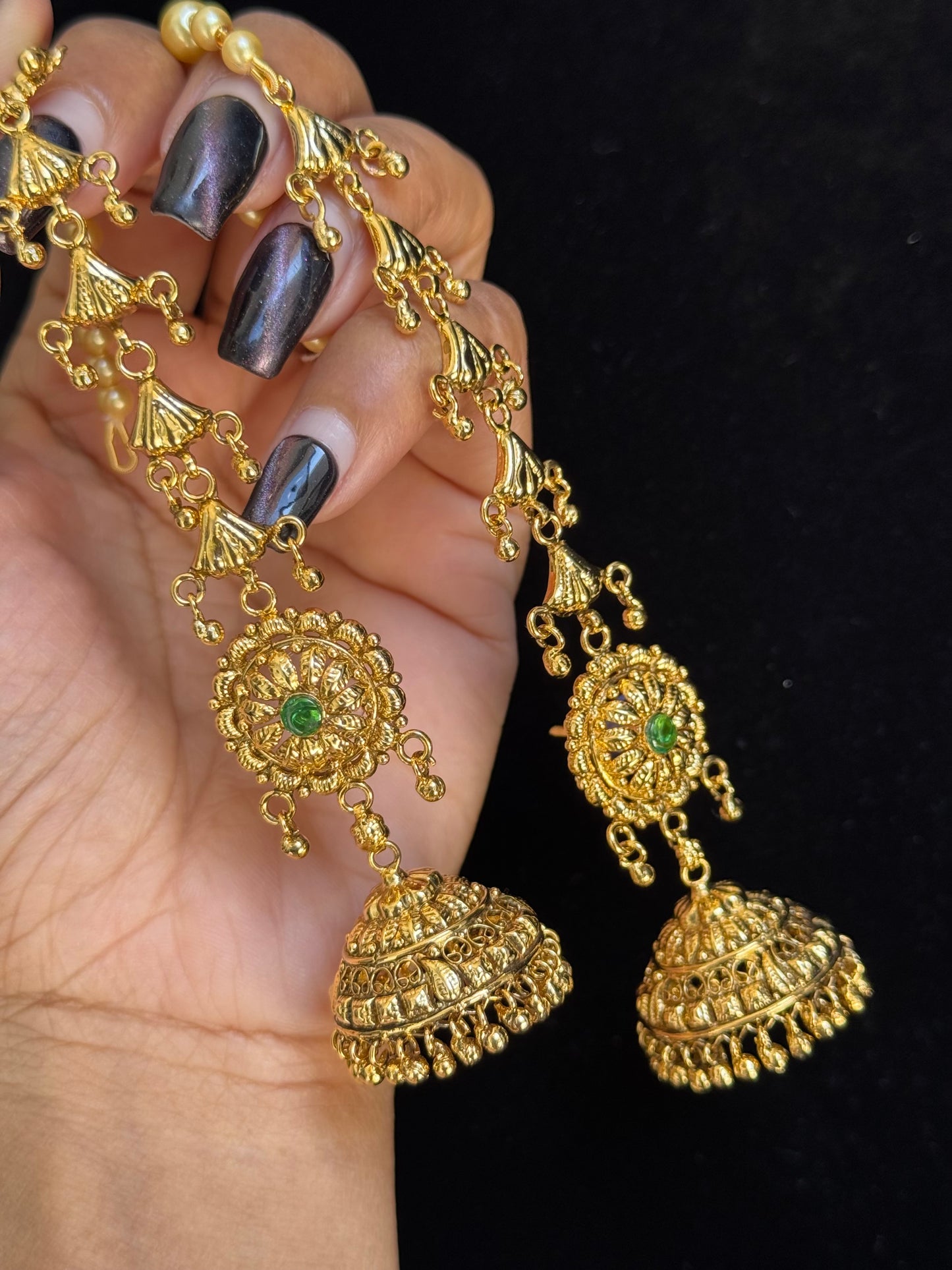 Gold look jhumka