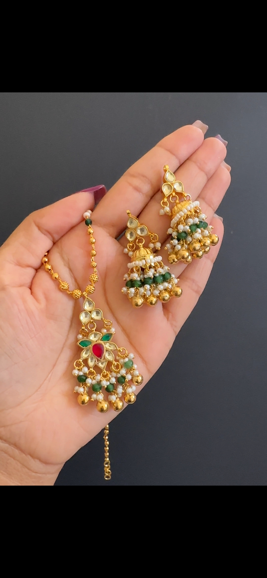 Pachi kundan pendant set