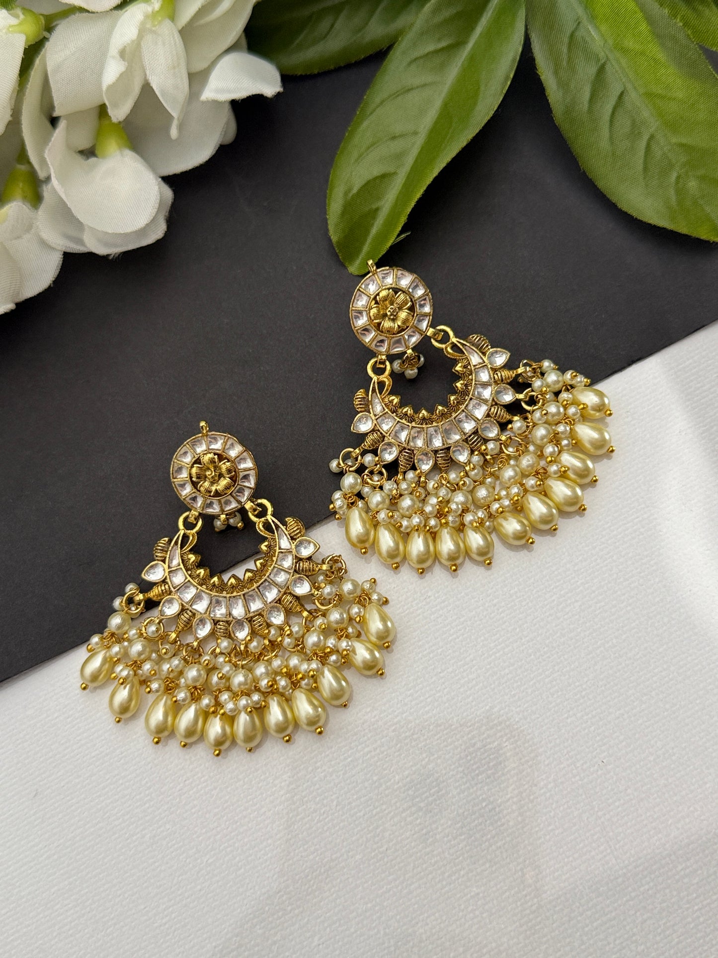 Pachi kundan earrings