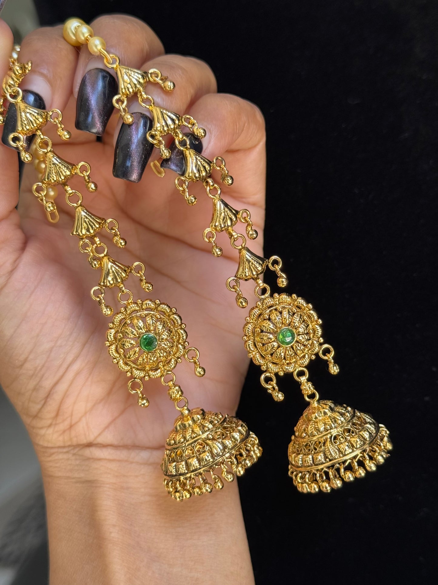 Gold look jhumka