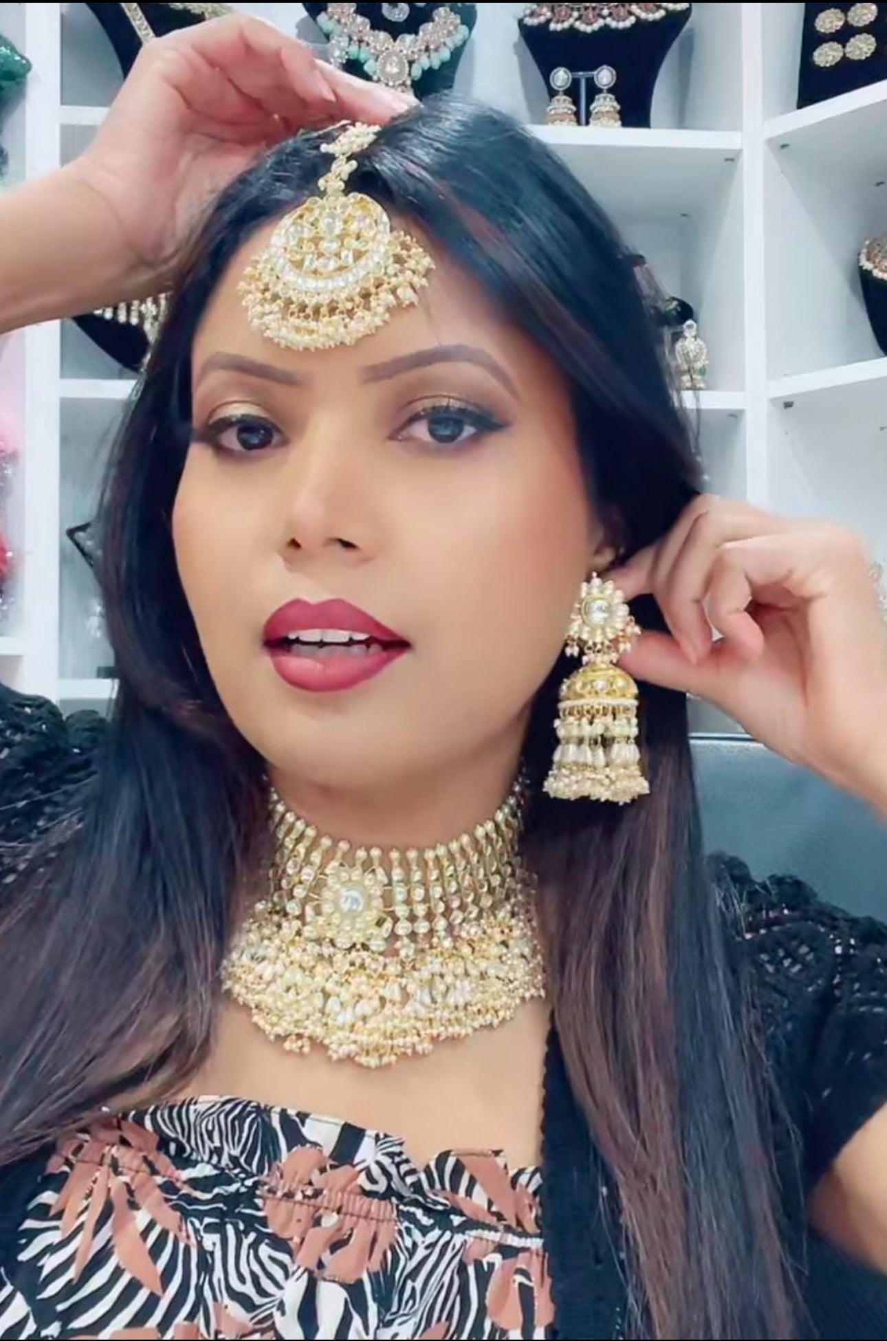Pachi kundan set