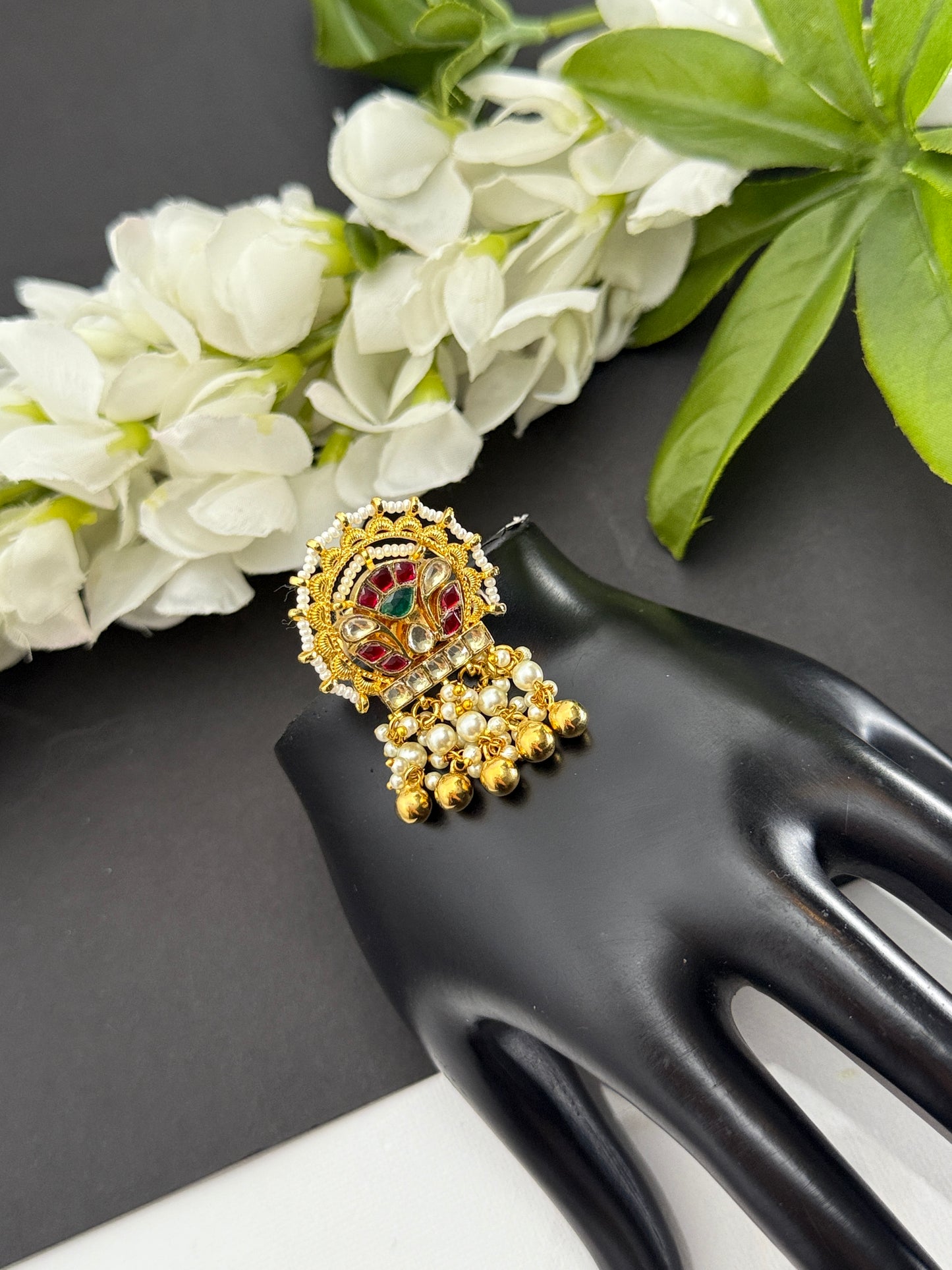 Pachi kundan ring