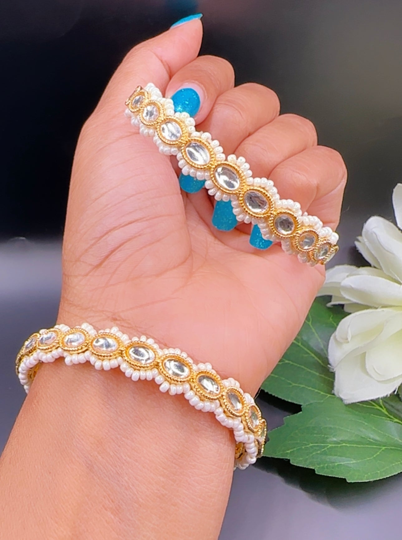 Kundan bangles