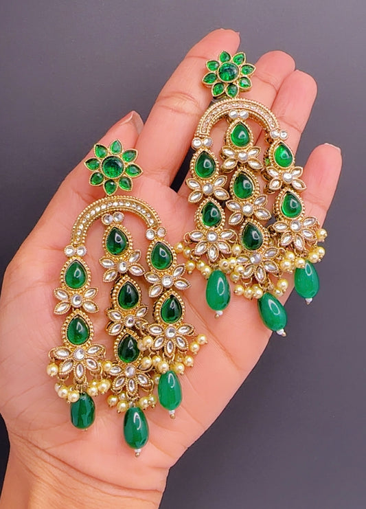 Green earrings