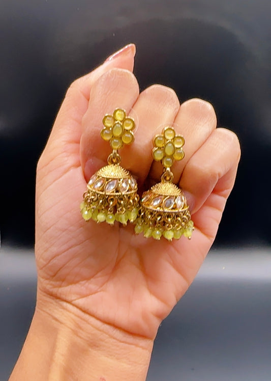 Olive green jhumki