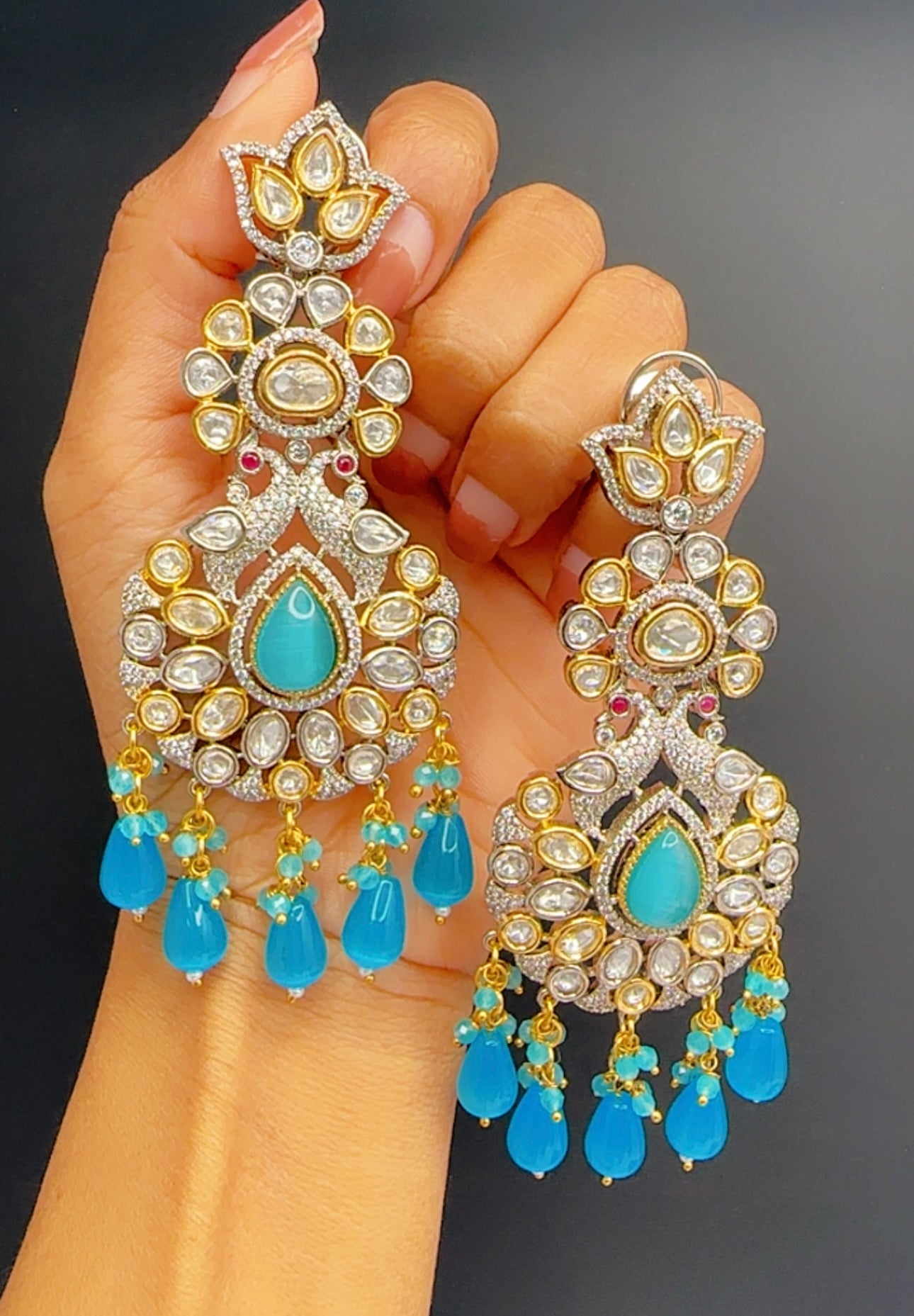 Uncut earrings