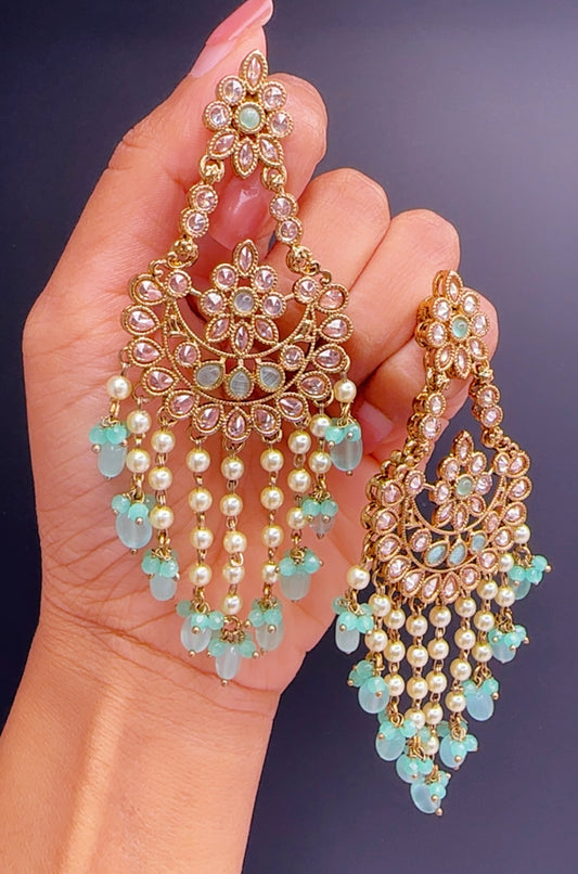 Minty blue earrings
