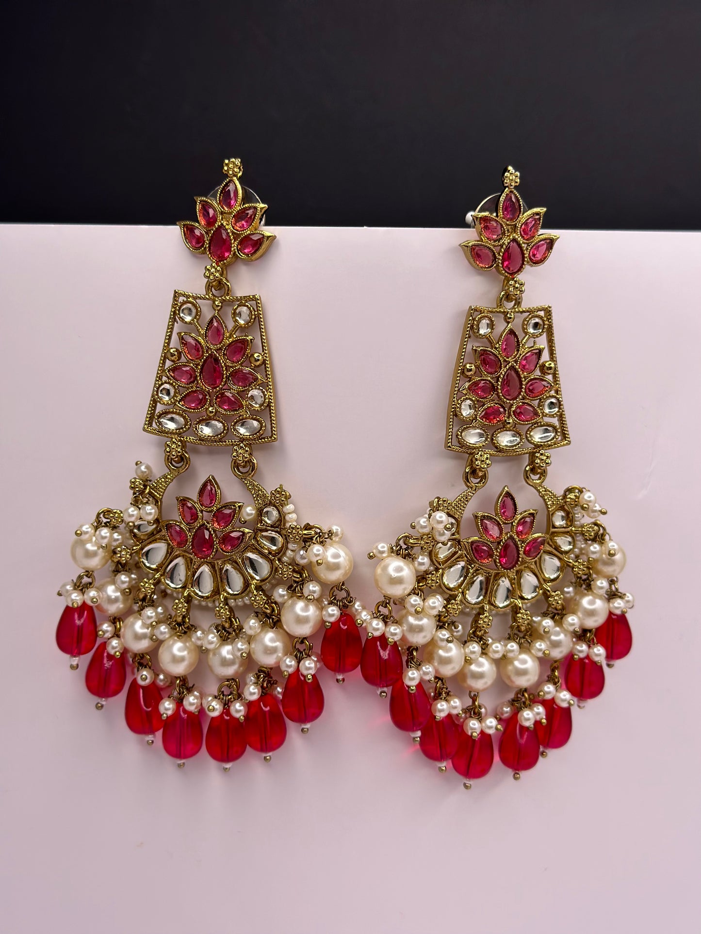 Hot pink earrings