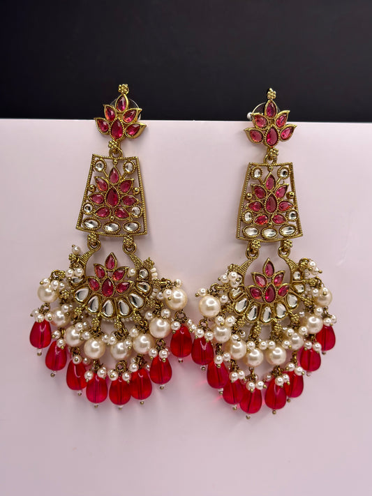 Hot pink earrings
