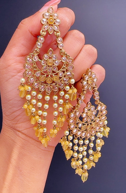 Yellow earrings