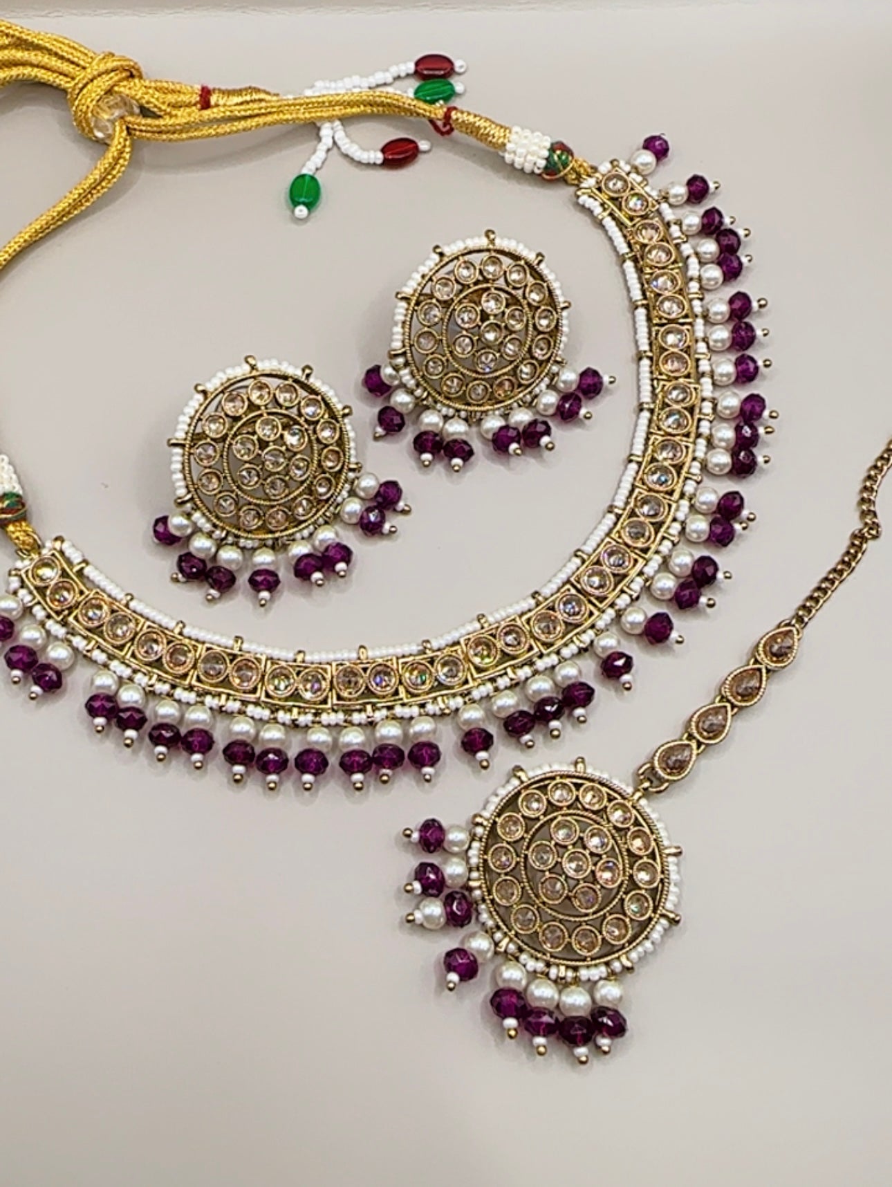 Purple wine necklace