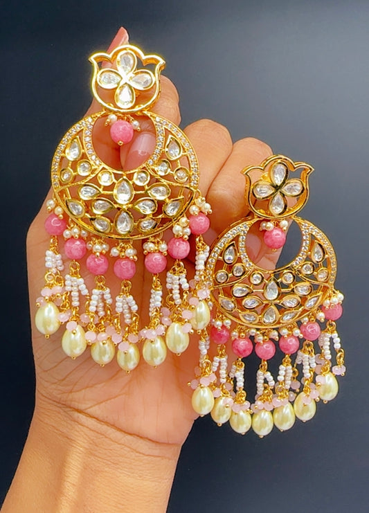 Uncut earrings