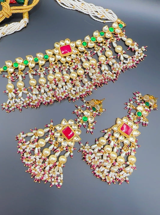 Pachi kundan set