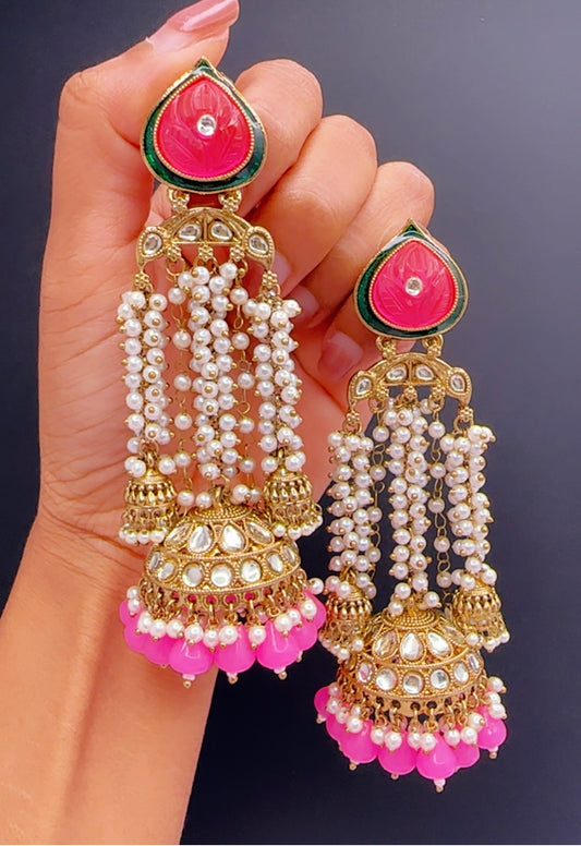 Pink earrings