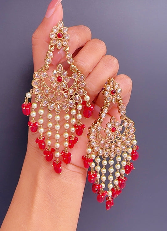 Red earrings