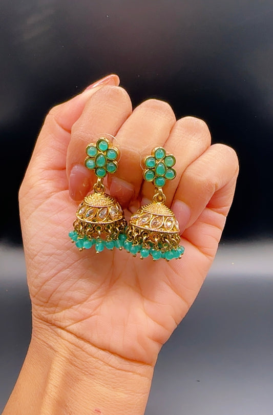 Rama green jhumki