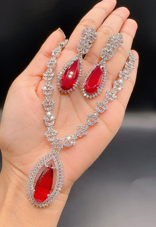 Ruby mehroon necklace