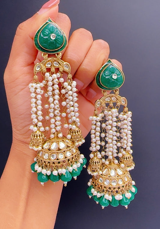 Green earrings