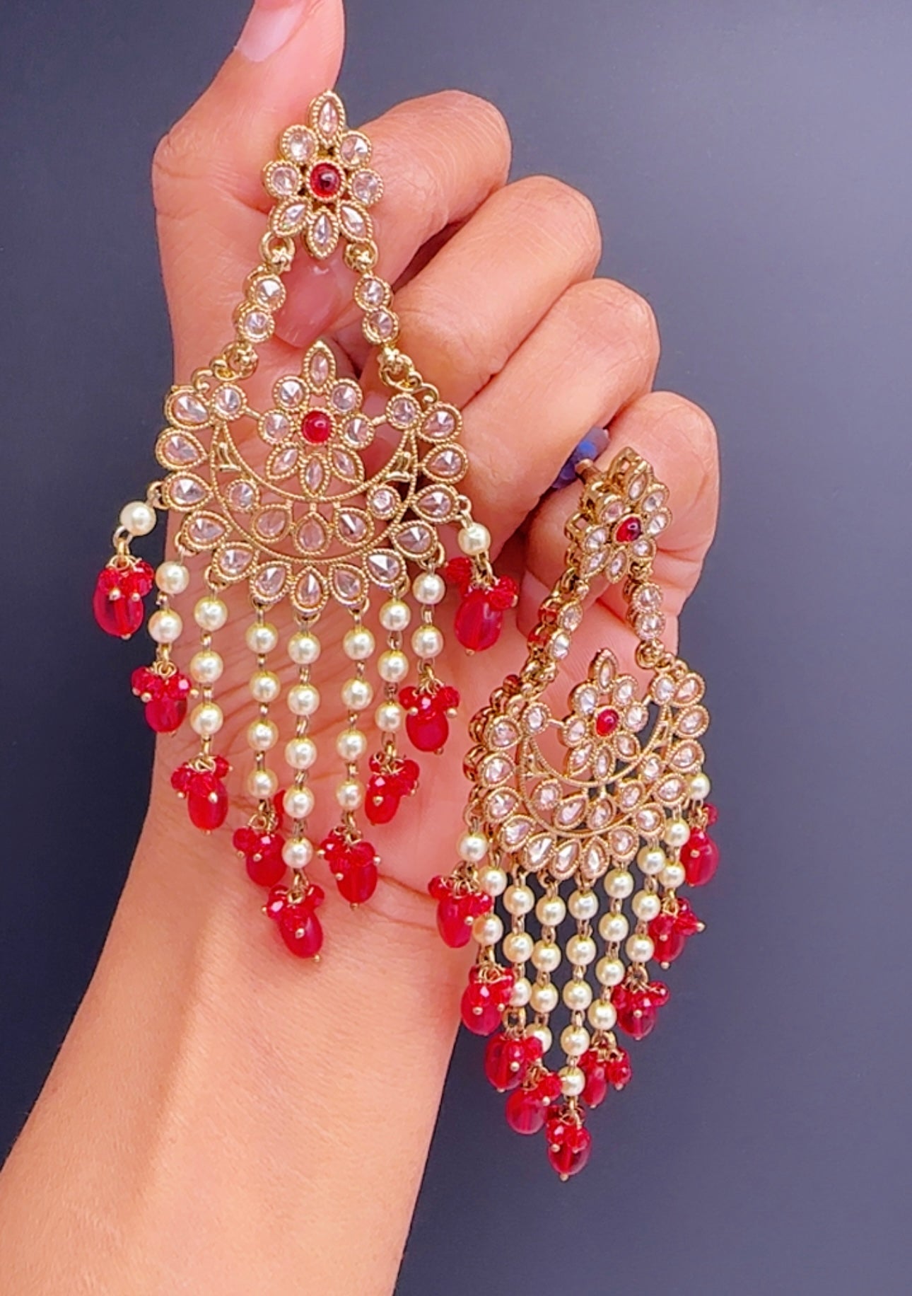 Red earrings