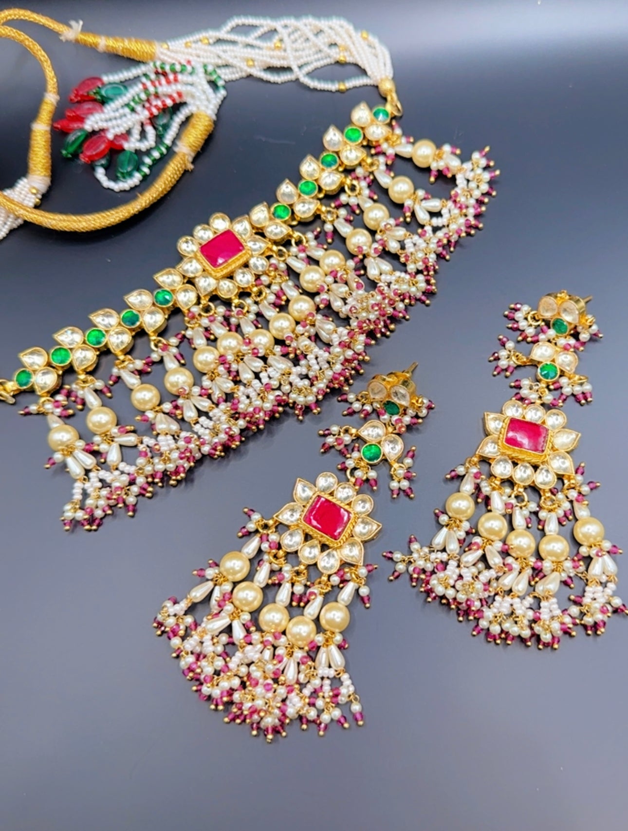 Pachi kundan set