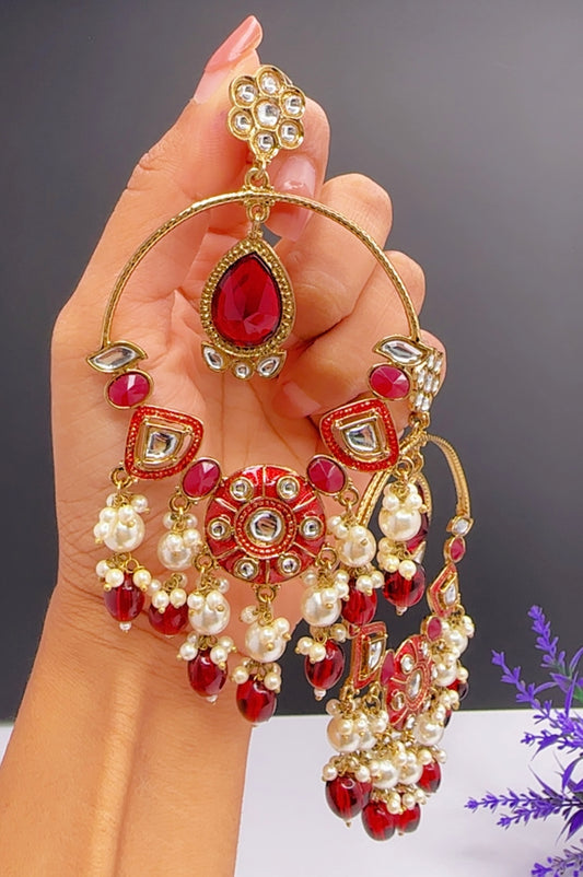 Mehroon earrings