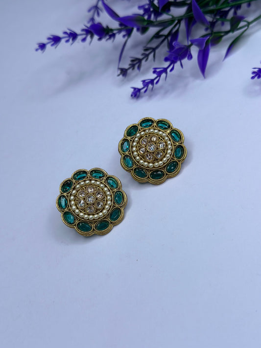 Studs teal colour