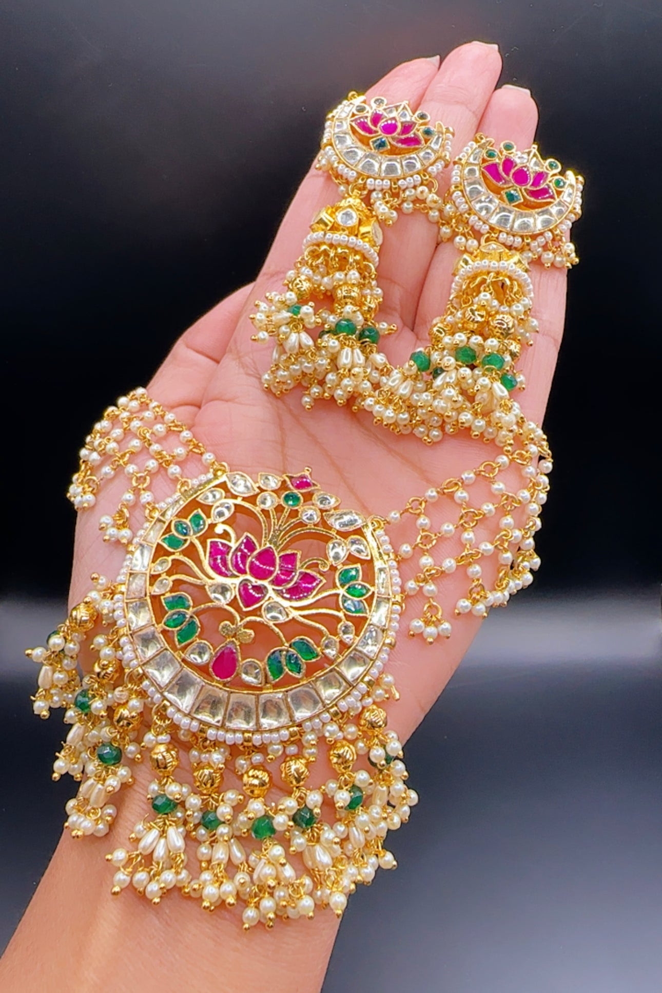 Pachi kundan set