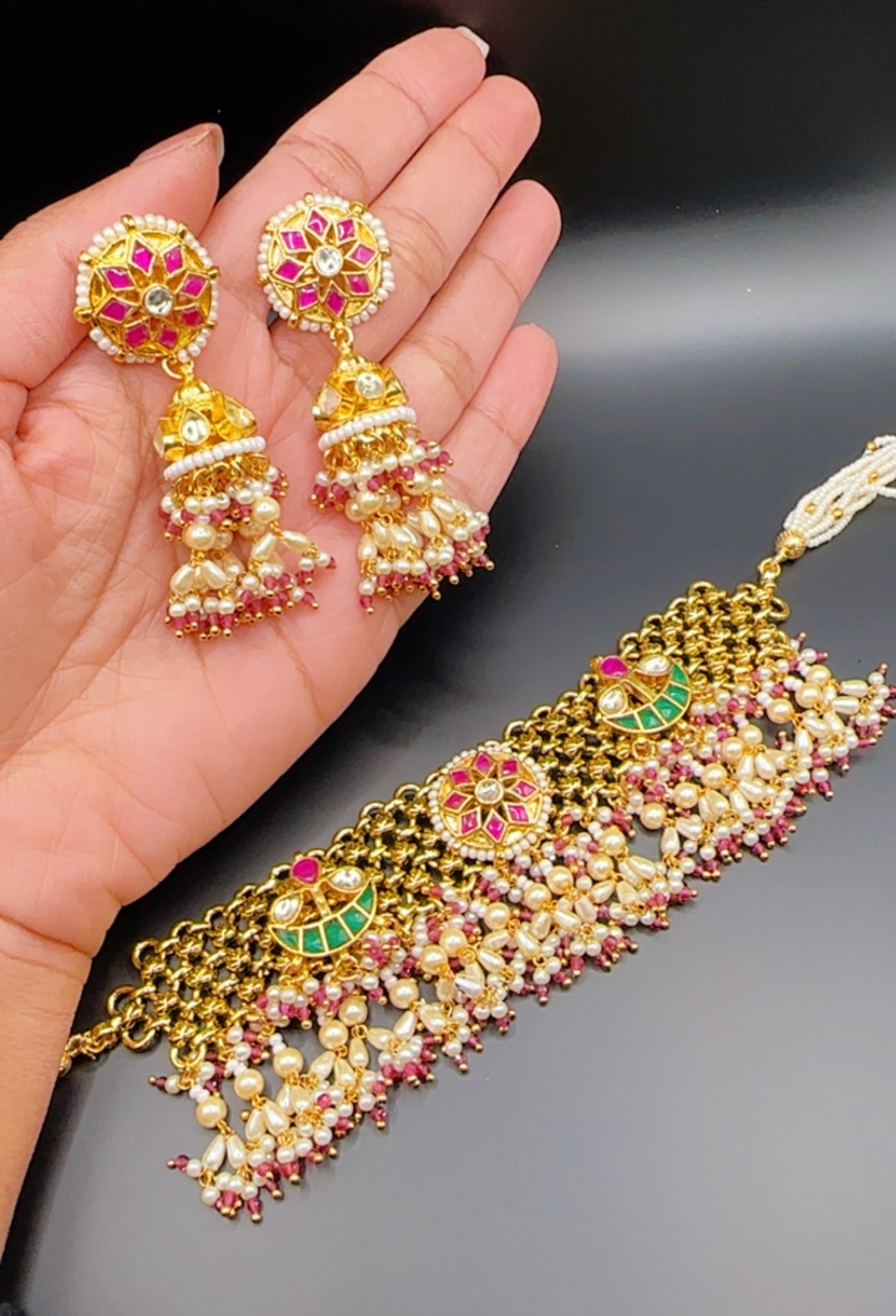 Pachi kundan set