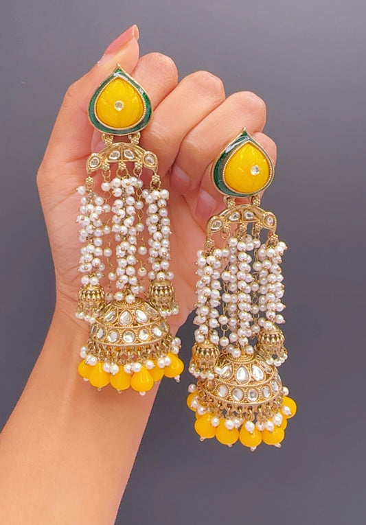 Yellow earrings