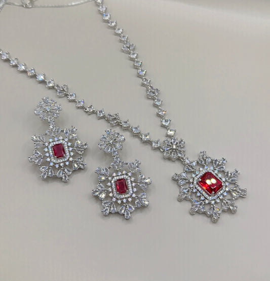 Ruby mehroon necklace