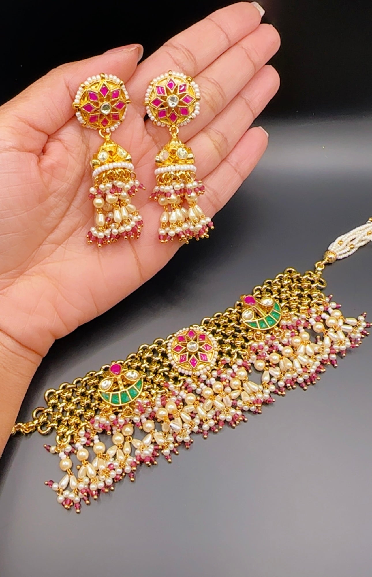 Pachi kundan set