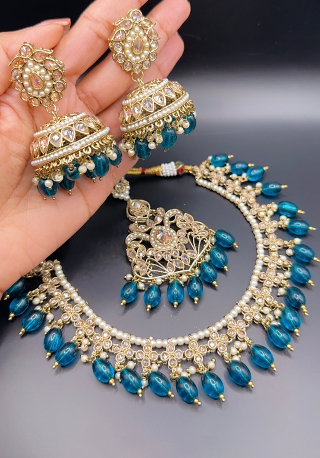 Peacock necklace set