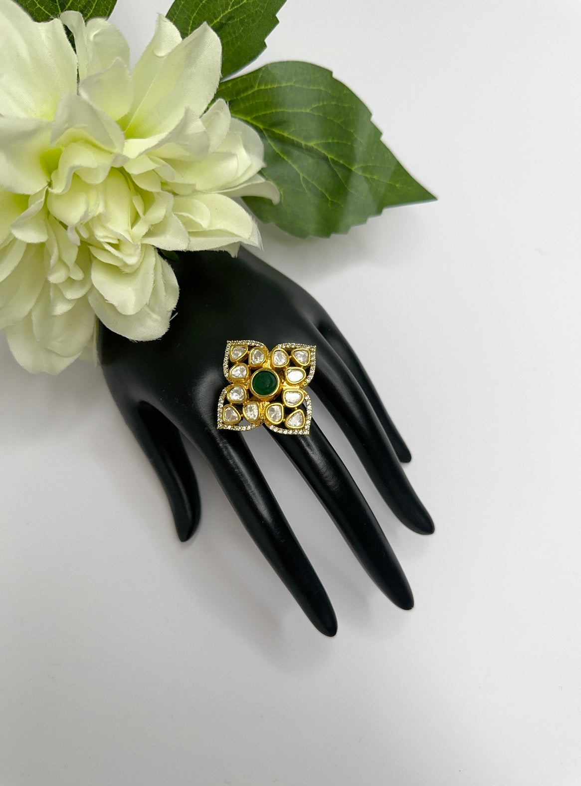 Uncut Polki kundan ring