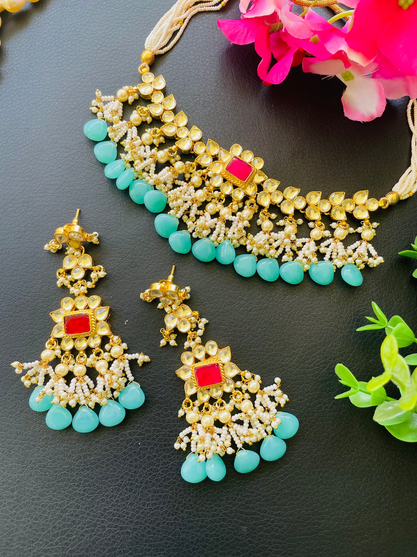 Pachi kundan set