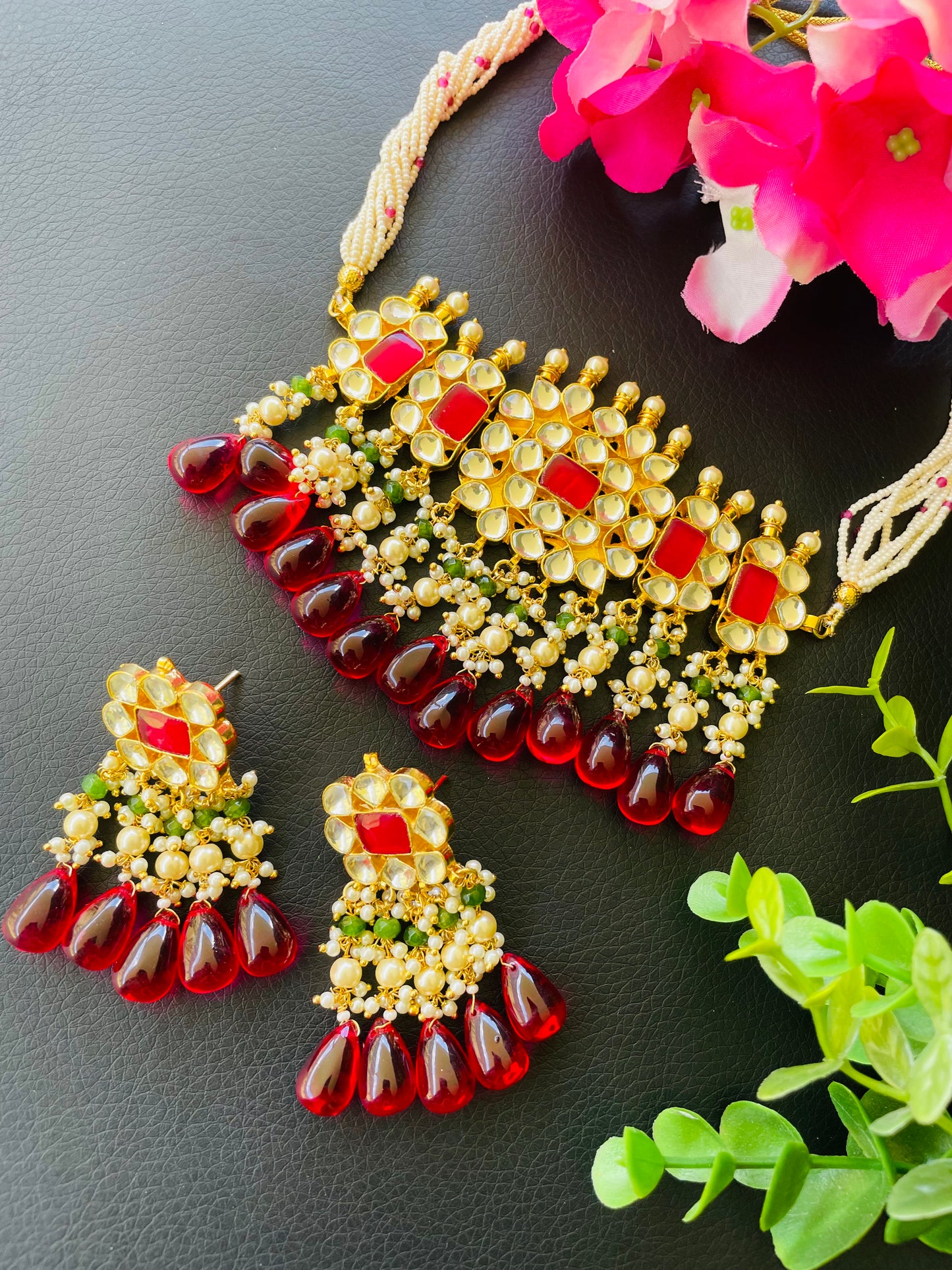 Pachi kundan choker set