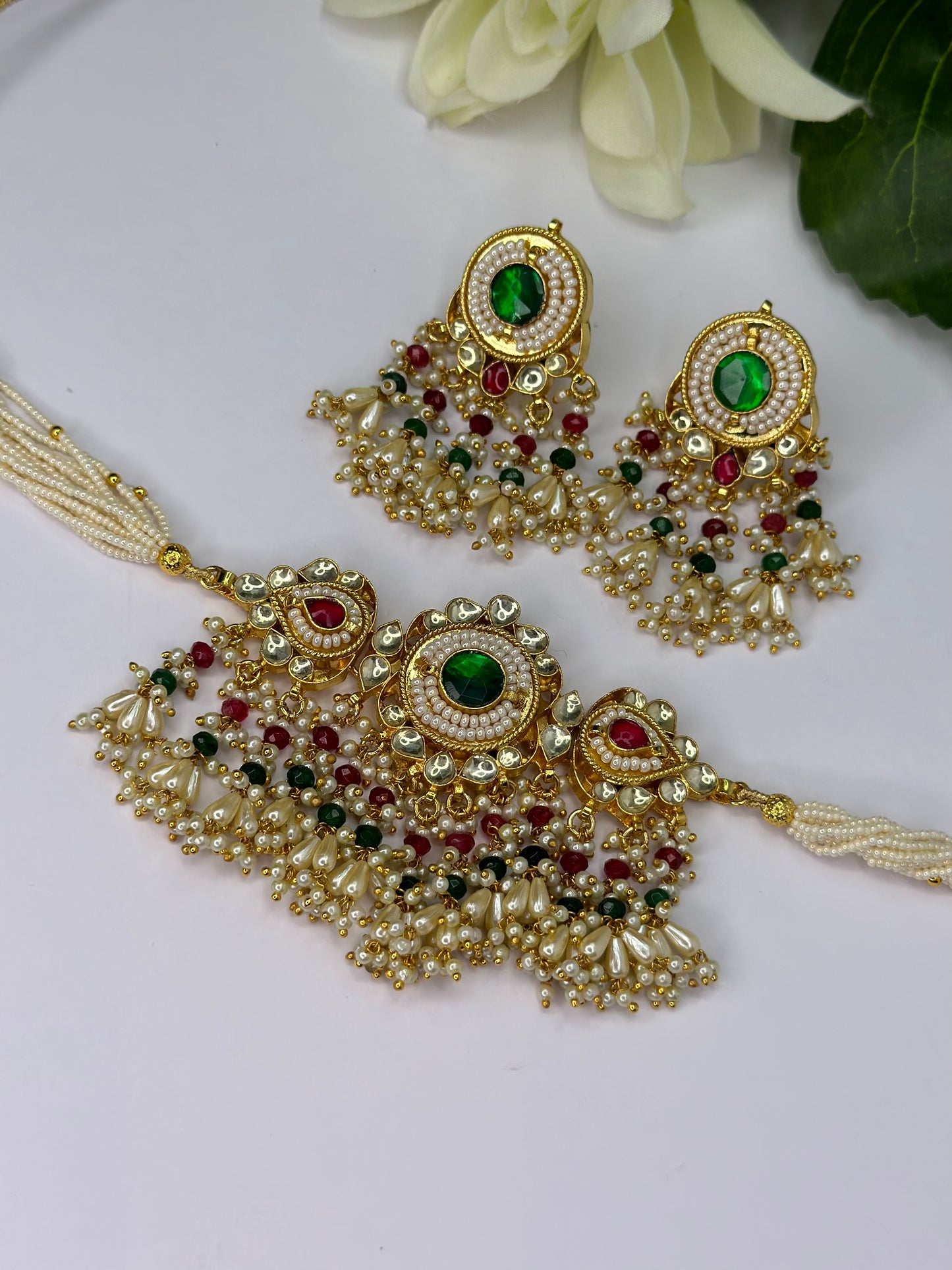 Pachi kundan choker set