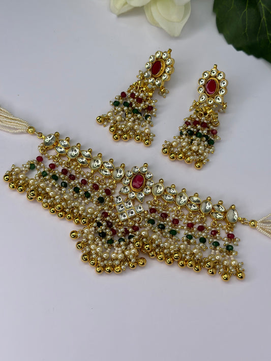 Pachi kundan set